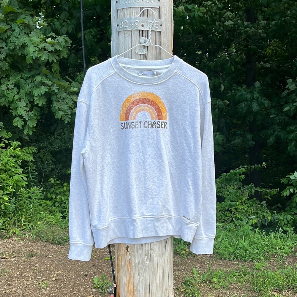 Prana Light Gray Sweatshirt